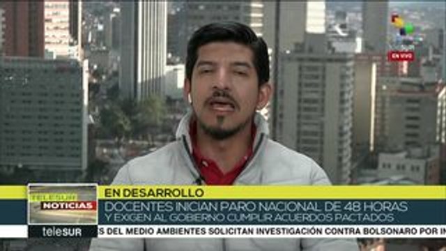 Maestros colombianos inician paro nacional de 48 horas