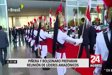 Download Video: Brasil: Sebastián Piñera llegó para examinar incendios con Jair Bolsonaro