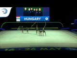 Hungary - 2019 Rhythmic Gymnastics Europeans, junior groups 5 ribbons qualification