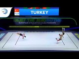 Ahmet CORUH, Nihatcan GUL & Nazli OZGOR (TUR) - 2019 Aerobics European Championships, trio final