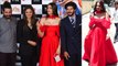 The Zoya Factor trailer Launch: Sonam Kapoor spotted in Red attire at trailer launch | FilmiBeat