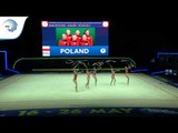 Poland - 2019 Rhythmic Gymnastics Europeans, junior groups 5 ribbons qualification
