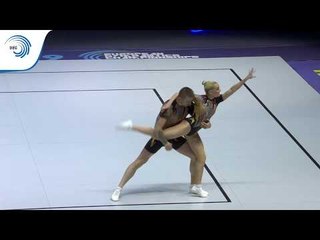 Скачать видео: Andreea BOGATI & Dacian BARNA (ROU) - 2019 Aerobics European bronze medallists, mixed pair