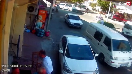 Acemi sürücü aynı yayaya 2 kez çarptı