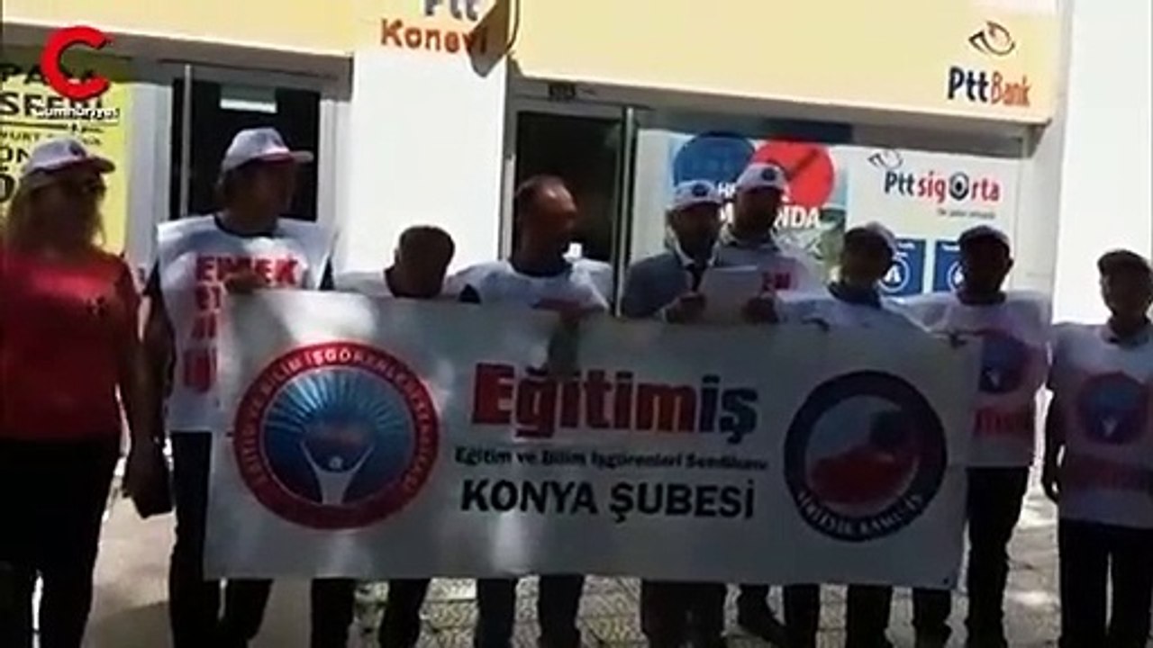 Konya'da 'kınalı' protesto