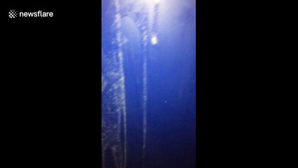 Russian powerline builder shows water freezing instantly in arctic tempearatures