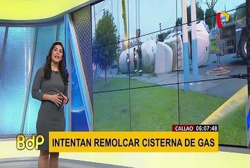 Callao: intentan retirar cisterna de gas tras aparatoso accidente
