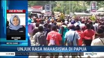 Aksi Lempar Batu Warnai Unjuk Rasa Mahasiswa di Papua