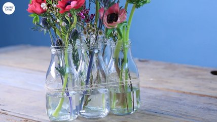 This Milk Bottle Flower Arrangement is the Easiest Centerpiece for Spring