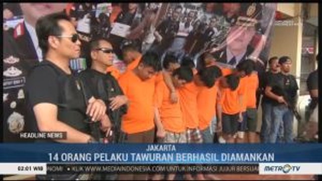 Polres Metro Jakarta Barat Tangkap 14 Anggota Geng Motor Pelaku Tawuran