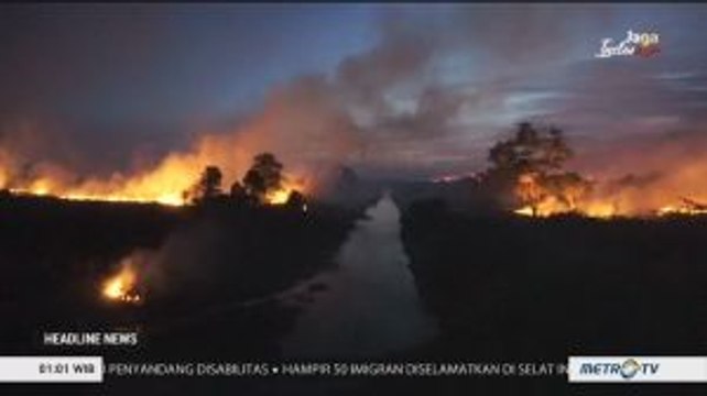 Hamparan Semak Belukar di Kota Banjarbaru Terbakar Hebat