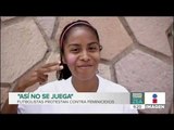 Jugadoras de San Luis Potosí protestan en contra de los feminicidios | Noticias con Francisco Zea