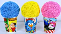 Copos Surpresa Massinha Foam Galinha Pintadinha e Onibus de Atividades Peppa Pig PJ Masks