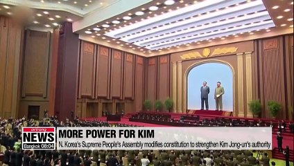 N. Korea modifies constitution to further strengthen Kim Jong-un's power