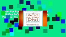 About For Books  The Acid Watcher Diet: A 28-Day Reflux Prevention and Healing Program  Review