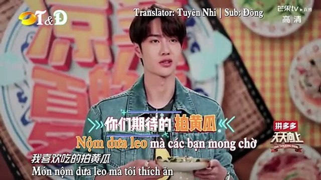 Vietsub Thiên Thiên Hướng Thượng cut Vương Nhất Bác làm nộm dưa leo