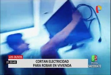 Los Olivos: delincuentes cortan electricidad para robar vivienda