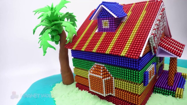 DIY - How To Build Kame House ( Dragon Ball ) From Magnetic Balls (Satisfying) Magnet World 4K