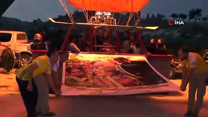 Sadettin Saran’ın doğum gününü gökyüzünde kutladı