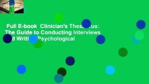 Full E-book  Clinician's Thesaurus: The Guide to Conducting Interviews and Writing Psychological