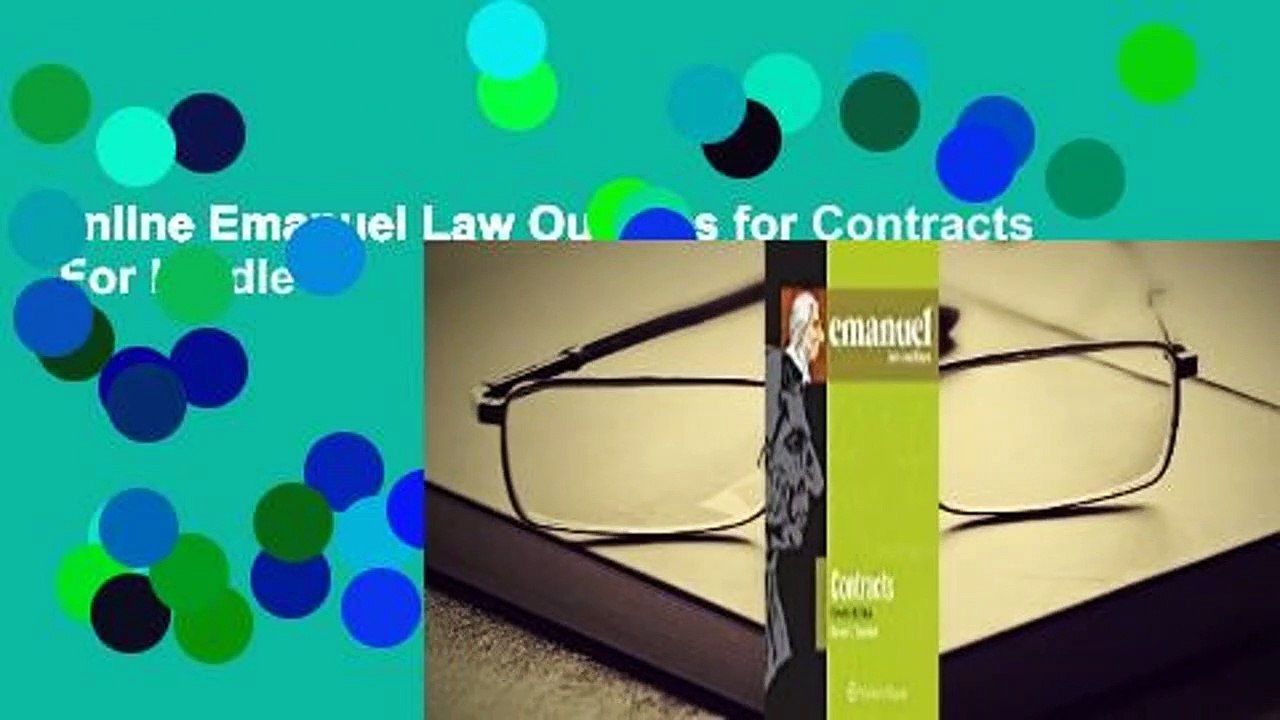 Online Emanuel Law Outlines for Contracts  For Kindle