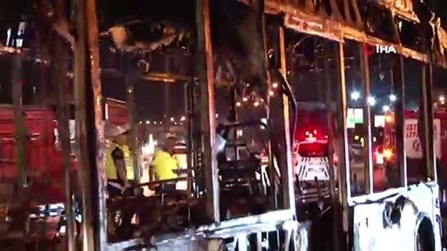 TEM Otoyolunda Seyir Halinde Olan Özel Halk Otobüsü Küle Döndü