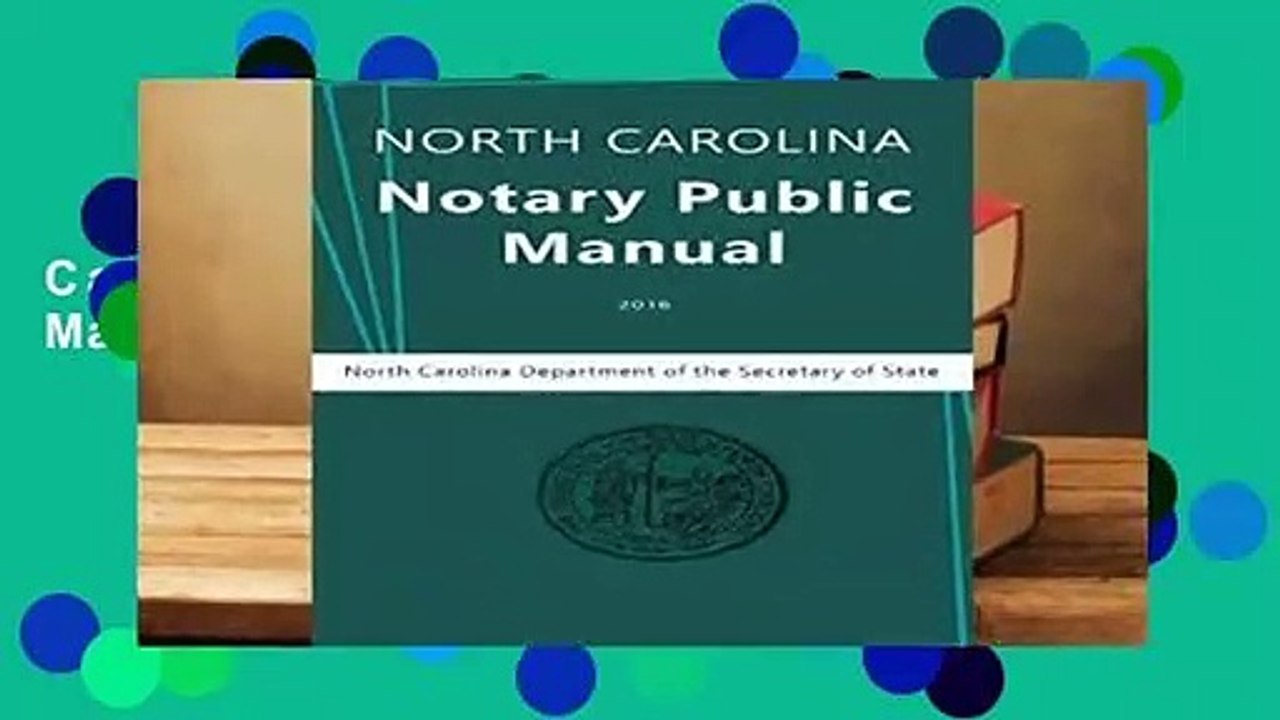 Full version North Carolina Notary Public Manual, 2016 Review video