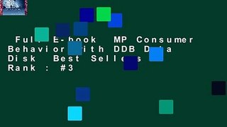 Full E-book  MP Consumer Behavior with DDB Data Disk  Best Sellers Rank : #3