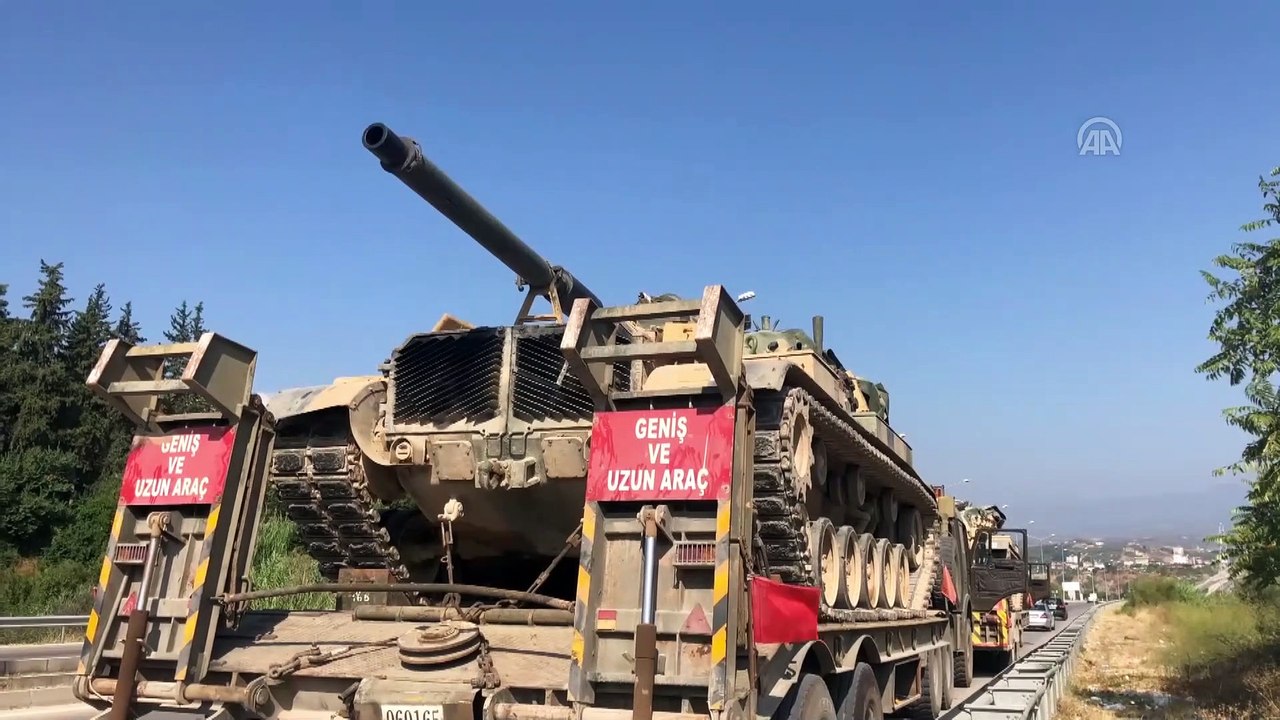 Suriye sınırına tank ve zırhlı araç sevkiyatı - HATAY