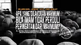 1. Jika Imam Tidak Peduli Peringatan Makmum