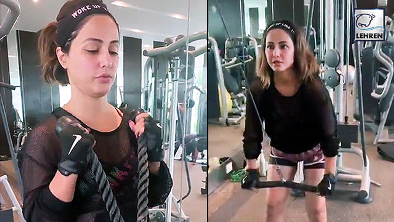 Hina Khan Shows Off Her Kick Boxing Skills