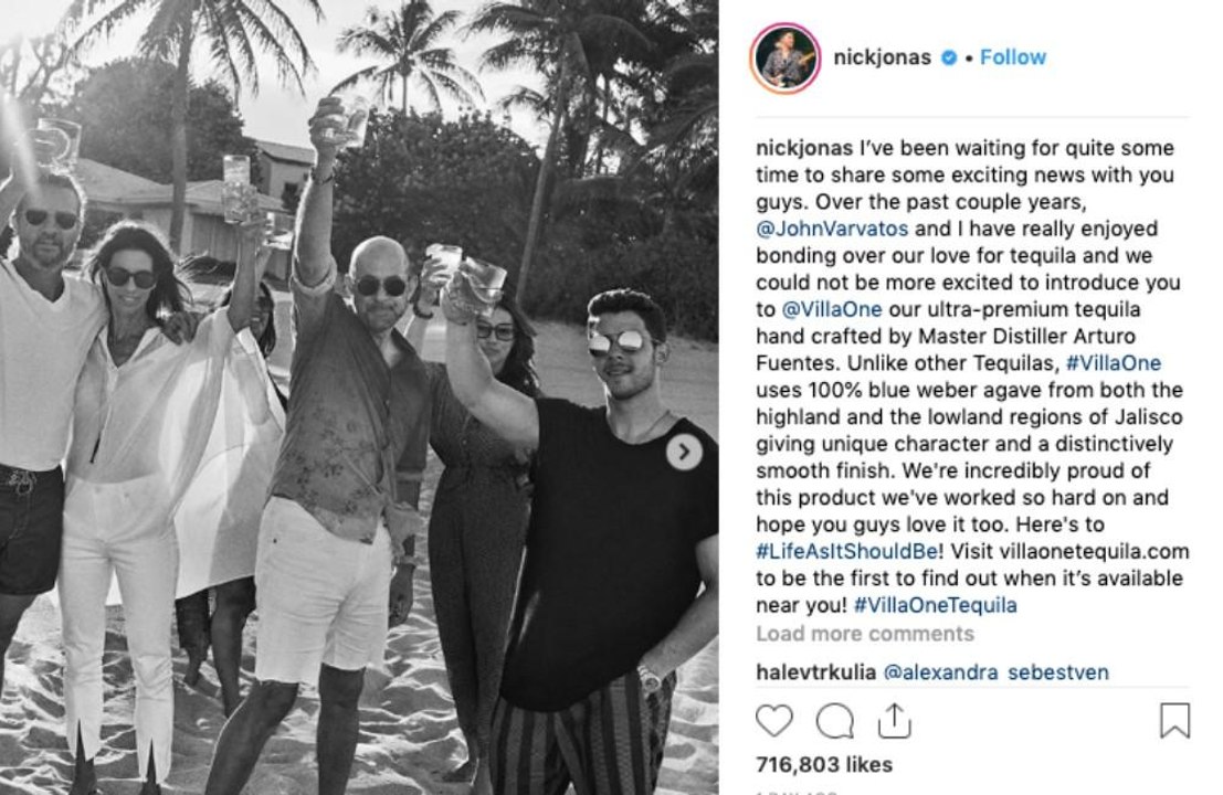 Nick Jonas launches tequila brand