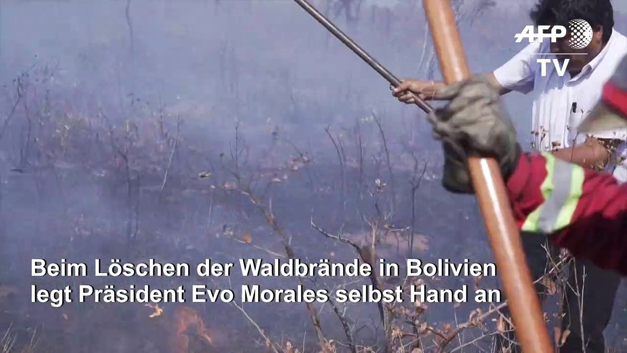 Morales hilft beim Löschen - und verläuft sich