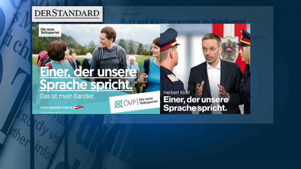 Österreich wählt und gleich zweimal gibt 'einen, der unsere Sprache spricht'