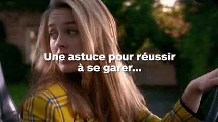 Une conductrice mesure sa voiture au mètre ruban pour évaluer les distances avant de se garer !