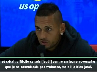 US Open - Kyrgios : "Je suis satisfait de ma prestation"