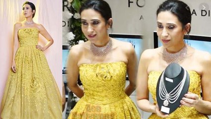 Karisma Kapoor stuns in yellow gown at launch; Watch video | Boldksy