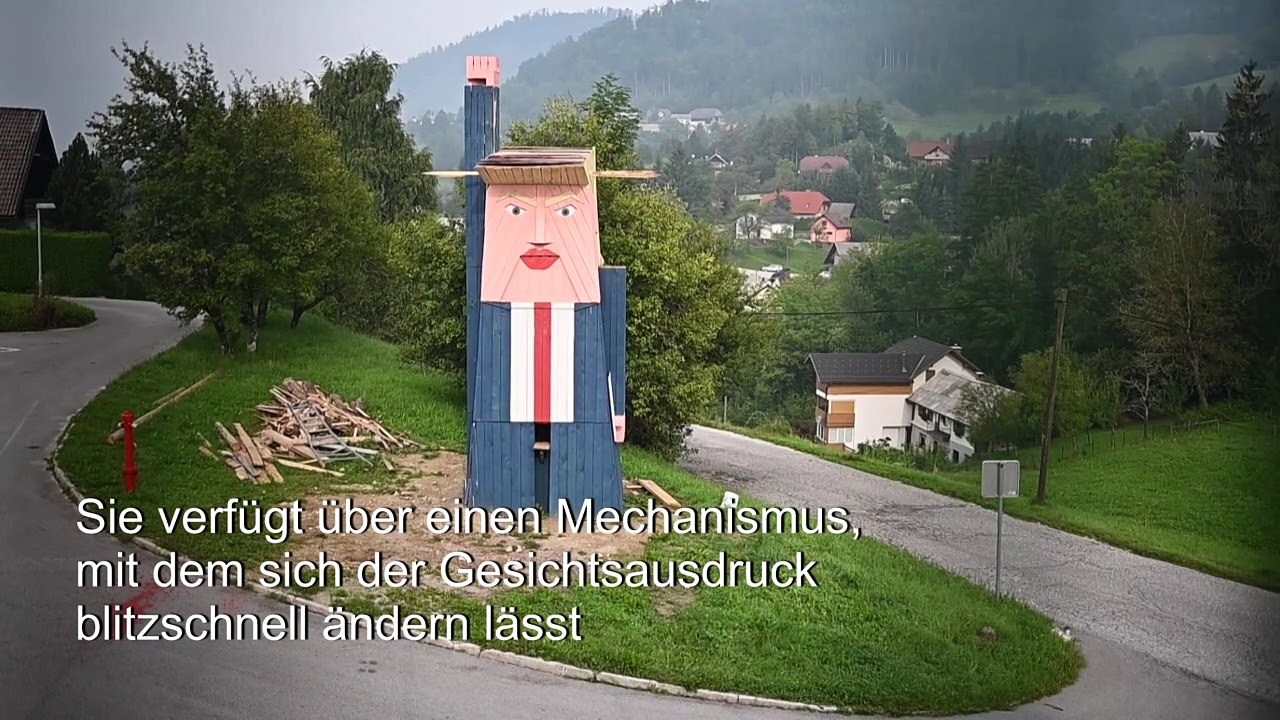 Hölzerner trump spaltet kleinstadt in slowenien