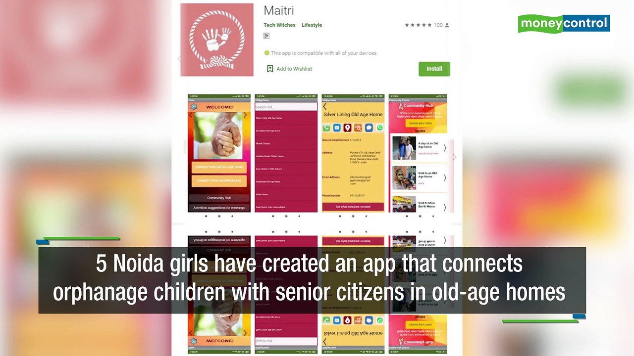 Noida girls create app to connect old-age homes and orphanages, win tech prize in US