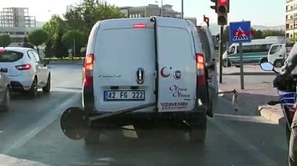 Hafif ticari araçta tehlikeli taşıma