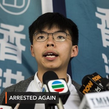 Leading Hong Kong democracy activist Joshua Wong arrested