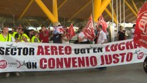 Huelga de Iberia en Barajas