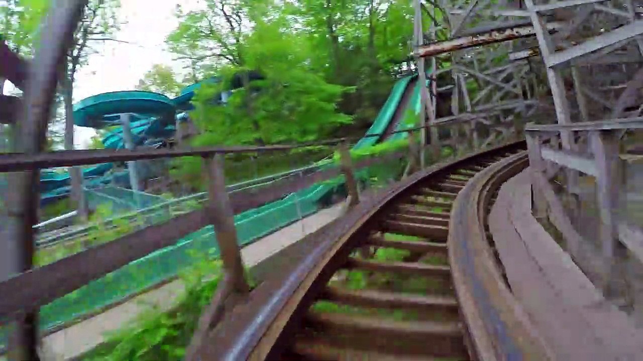 4K_AWESOME_Twister_Roller_Coaster_Front_Seat_POV_Knoebels_Amusement_Park(720p)