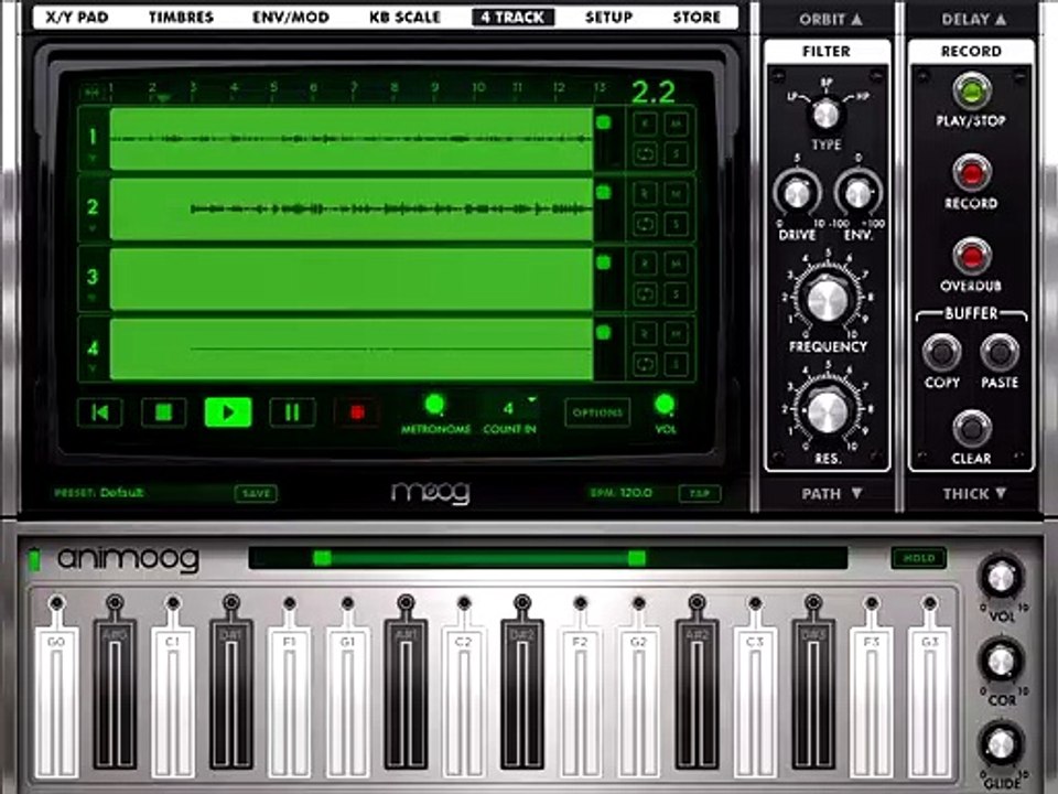"Swirls" on the Animoog