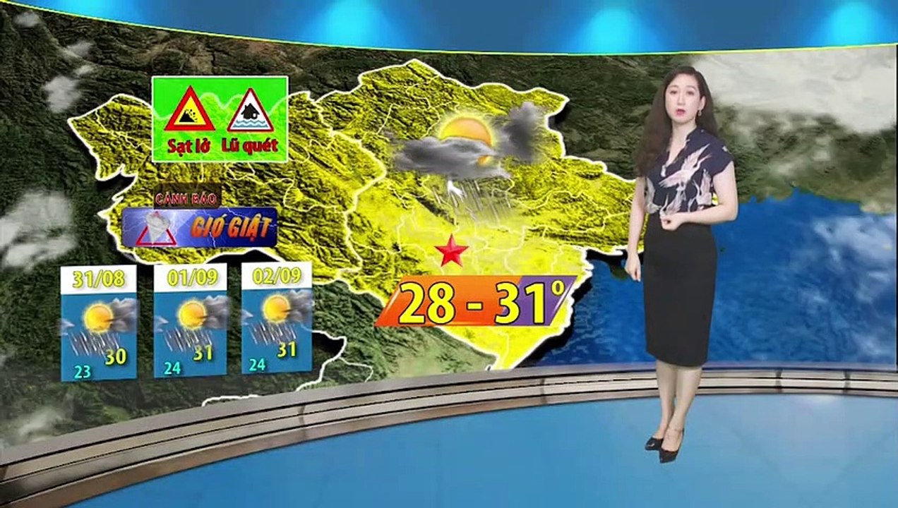 Dự báo thời tiết 3 ngày từ 31/8/2019 | Cơn bão số 4 - Bão Podul đang suy yếu