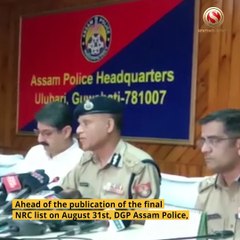 DGP Kuladhar Saikia holds press conference on NRC at Assam Police HQ