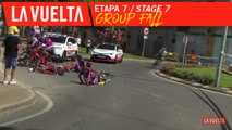 Chute groupée / Group fall - Étape 7 / Stage 7 | La Vuelta 19