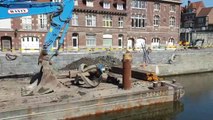 Travaux le long des quais de l'Escaut à Tournai