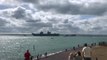 HMS Queen Elizabeth leaves Portsmouth