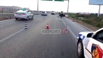 Benz i përplas furgonin në autostradën Vlorë-Fier.  Plagosen tre persona, mes tyre dhe një fëmijë